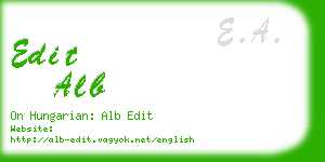 edit alb business card